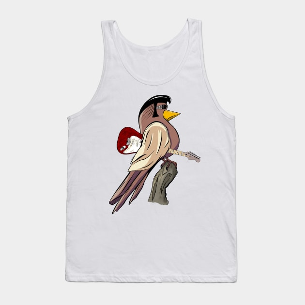 Bird Rockabilly: Where Bird and Rock 'n' Roll Collide! Tank Top by Spiffy Dogz